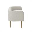 Matthias Rectangular Bench Cream White Linen Upholstered Brushed Legs