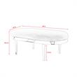 Issac Oval Bench Gray Velvet  Upholstered Polished Legs