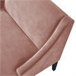 Clare Rectangular Bench Blush Pink Velvet Upholstered Swoop Arm
