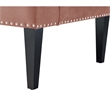 Clare Rectangular Bench Blush Pink Velvet Upholstered Swoop Arm