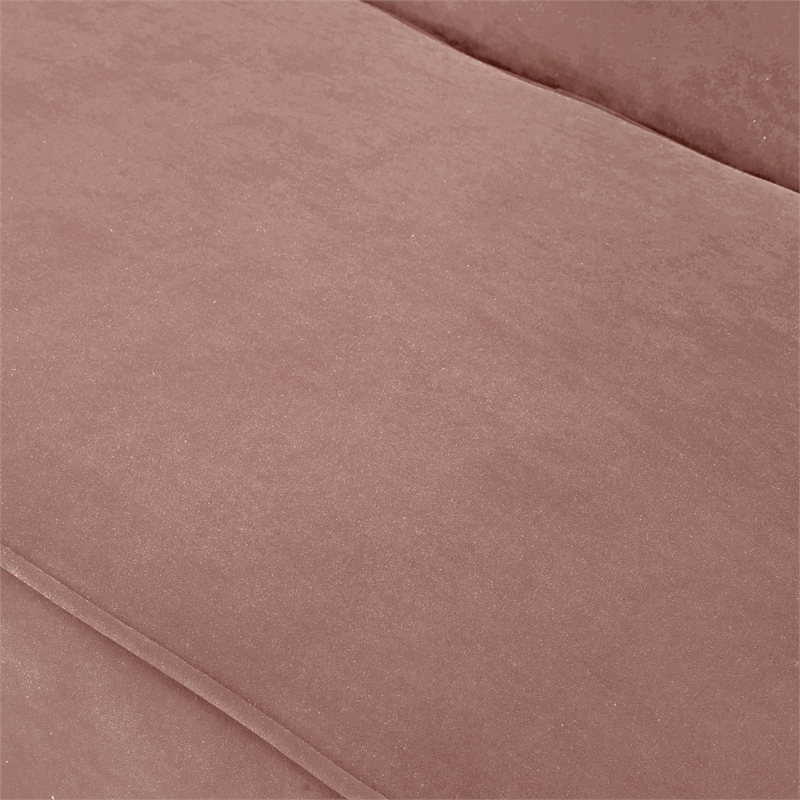 Clare Rectangular Bench Blush Pink Velvet Upholstered Swoop Arm