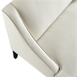 Clare Rectangular Bench Cream White Linen Upholstered Swoop Arm