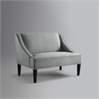 Clare Rectangular Bench Light Gray Linen Upholstered Swoop Arm
