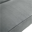 Clare Rectangular Bench Light Gray Linen Upholstered Swoop Arm