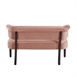 Addilynn Rectangular Bench Blush Pink Velvet Upholstered Button Tufted