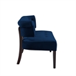 Addilynn Rectangular Bench Navy Blue Velvet Upholstered Button Tufted