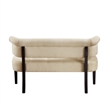 Addilynn Rectangular Bench Beige Linen Upholstered Button Tufted