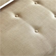 Addilynn Rectangular Bench Beige Linen Upholstered Button Tufted