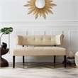Addilynn Rectangular Bench Beige Linen Upholstered Button Tufted