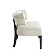 Addilynn Rectangular Bench Cream White Linen Upholstered Button Tufted