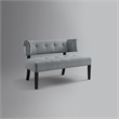 Addilynn Rectangular Bench Light Gray Linen Upholstered Button Tufted