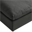 Kaelynn Ottoman Charcoal Gray Linen Upholstered