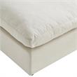 Kaelynn Ottoman Cream White Linen Upholstered