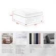 Kaelynn Ottoman Gray Linen Upholstered