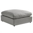Kaelynn Ottoman Gray Linen Upholstered