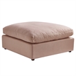 Kaelynn Ottoman Pink Linen Upholstered