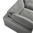 Kaelynn Corner Sofa Gray Linen Upholstered