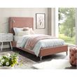 Tristan Beds Blush Velvet Twin Nailhead Trim