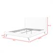 Lyle Beds Grey Linen Full Upholstered Walnut Tapered Legs