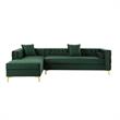 Levi Sofas Hunter Green Velvet 70L x 115W x 30H Gold Nailhead Trim Button Tufted