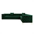 Levi Sofas Hunter Green Velvet Gold Nailhead Trim Button Tufted