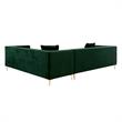 Levi Sofas Hunter Green Velvet Gold Nailhead Trim Button Tufted