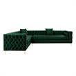 Levi Sofas Hunter Green Velvet Gold Nailhead Trim Button Tufted