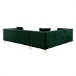 Levi Sofas Hunter Green Velvet Gold Nailhead Trim Button Tufted