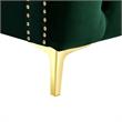 Levi Sofas Hunter Green Velvet Gold Nailhead Trim Button Tufted