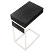 Phoenix End Tables Black And Chrome 2 USB Charging Ports 2 Outlets Power Plug