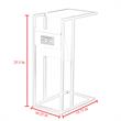 Axl End Tables Grey And Grey 2 USB Charging Ports 2 Outlets Power Plug