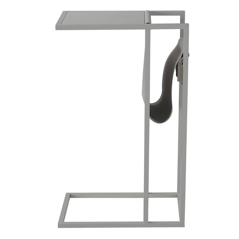 Axl End Tables Grey And Grey 2 USB Charging Ports 2 Outlets Power Plug