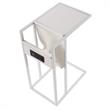 Axl End Tables White And White 2 USB Charging Ports 2 Outlets Power Plug