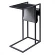 Axl End Tables Black And Black 2 USB Charging Ports 2 Outlets Power Plug