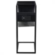 Axl End Tables Black And Black 2 USB Charging Ports 2 Outlets Power Plug