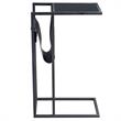 Axl End Tables Black And Black 2 USB Charging Ports 2 Outlets Power Plug