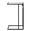 Cain End Tables White And Black 2 USB Charging Ports 2 Outlets Power Plug