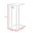 Cain End Tables White And Gold 2 USB Charging Ports 2 Outlets Power Plug