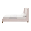 Kataleya Bed Pink Linen Twin Wingback Upholstered