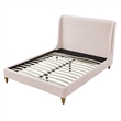 Kataleya Bed Pink Linen Queen Wingback Upholstered