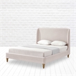 Kataleya Bed Pink Linen King Wingback Upholstered