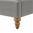 Kataleya Bed Grey wood Linen Queen Wingback Upholstered