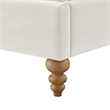 Kataleya Bed Cream White Linen Queen Wingback Upholstered
