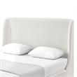 Kataleya Bed Cream White Linen Queen Wingback Upholstered