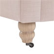 Londynn Club Chair Pink Linen Button Tufted Rolled Arm Sinuous Springs
