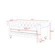 Londynn Loveseat Light Grey Linen Button Tufted Rolled Arm Sinuous Springs