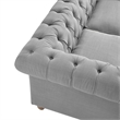 Londynn Loveseat Light Grey Linen Button Tufted Rolled Arm Sinuous Springs
