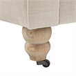Londynn Sofa Beige Linen Button Tufted Rolled Arm Sinuous Springs