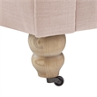 Londynn Sofa Pink Linen Button Tufted Rolled Arm Sinuous Springs