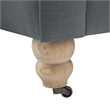 Londynn Sofa Dark Grey Linen Button Tufted Rolled Arm Sinuous Springs